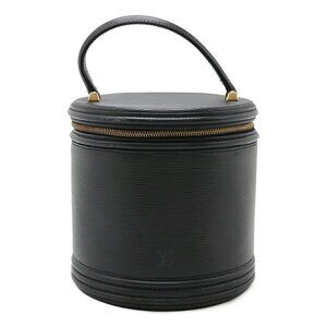 LOUIS VUITTON Black Leather Vanity Bag